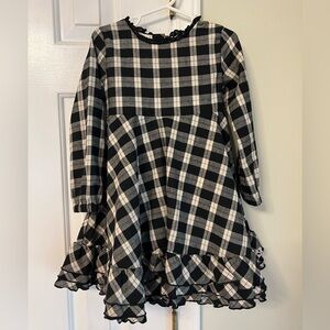 SweetHoney Black and White Checkered Kids Dress